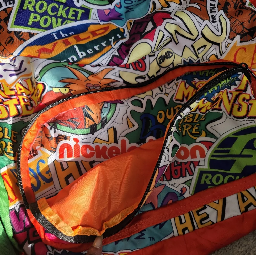 Nickelodeon Collage Messenger Crossbody Bag 2016 Las Vegas Expo 19x16 Foldover
